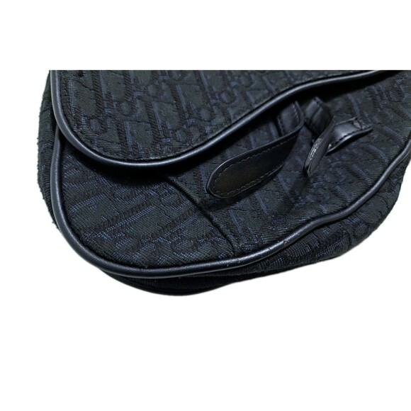 Medium Saddle Messenger Bag with Flap Black Dior Oblique  Mens Saddle Bag Black Oblique Jacquard Crossbody Logo Print